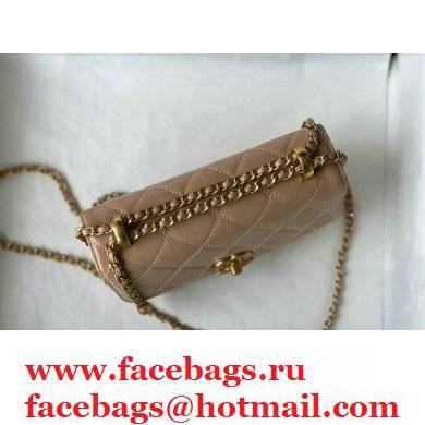 ChanelCowhide Metal buckle Chain bag in Beige As26153 2021 - Click Image to Close