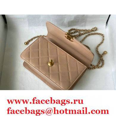 ChanelCowhide Metal buckle Chain bag in Beige As26153 2021 - Click Image to Close