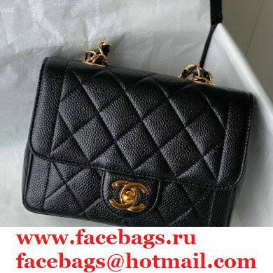 Chanel Calfskin Golden Chain Hand Bag in Black AS2309 2021