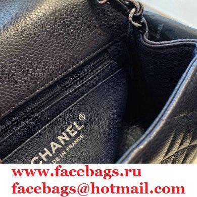 Chanel Calfskin Silver Chain Classic Flap Bag in BlackA011152 2021 - Click Image to Close