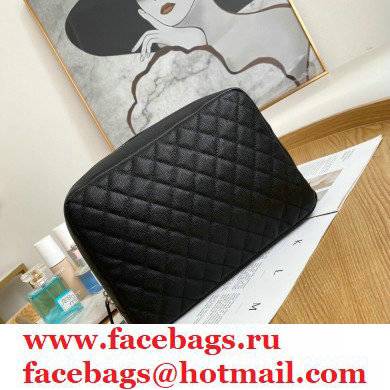 Chanel Cosmetic Vanity Case Bag 31106 Grained Calfskin Black - Click Image to Close