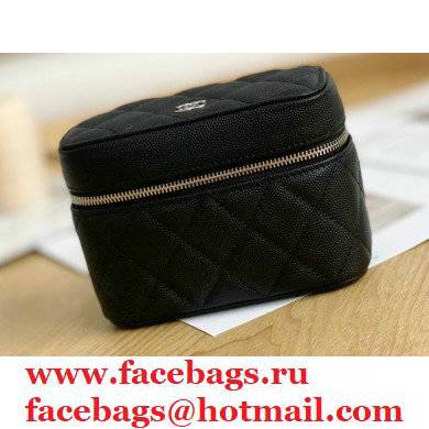 Chanel Cosmetic Vanity Case Bag 31107 Grained Calfskin Black - Click Image to Close
