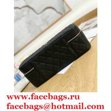 Chanel Cosmetic Vanity Case Bag 31108 Grained Calfskin Black