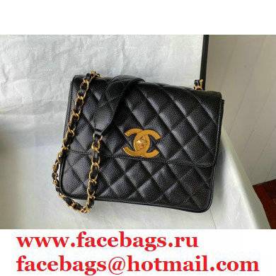 Chanel Cowhide Golden Chain Bag in Black AS088 2021 - Click Image to Close