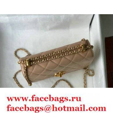 Chanel Cowhide Metal buckle Chain bag in Beige As26492 2021