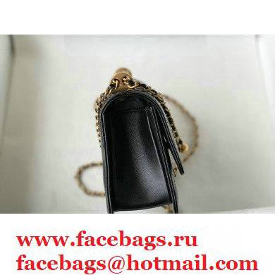 Chanel Cowhide Metal buckle Chain bag in Black As26155 2021 - Click Image to Close