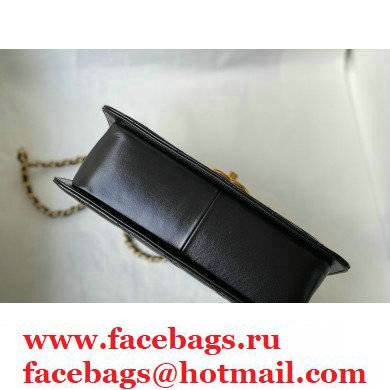 Chanel Cowhide Metal buckle Chain bag in Black As26495 2021 - Click Image to Close
