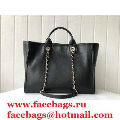 Chanel Deauville calfskin Shopping Tote Bag BLACK AS66941 2021 - Click Image to Close