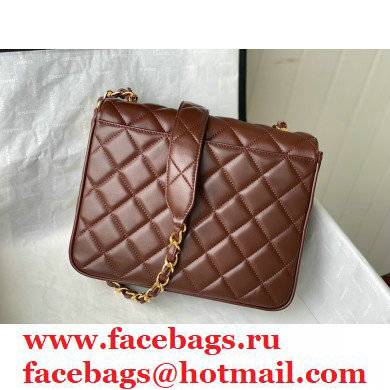 Chanel Lambskin Golden Chain Bag in Brown AS088 2021