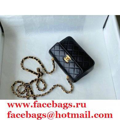Chanel Lambskin Golden Chain Coin Purse Mini in Black A2310 2021