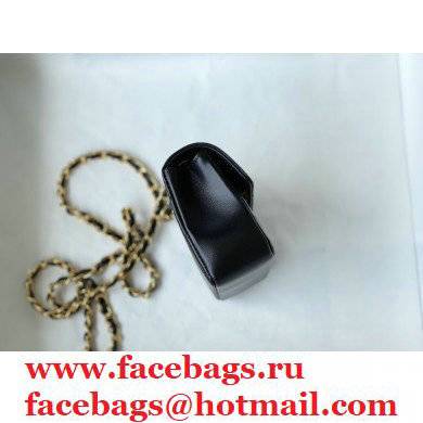 Chanel Lambskin Golden Chain Coin Purse Mini in Black A2310 2021 - Click Image to Close
