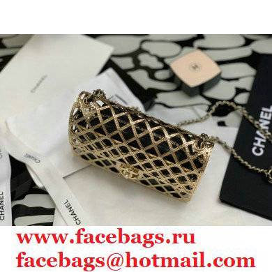 Chanel See Through Perforated Evening Bag AS2514 Metallic Gold 2021 - Click Image to Close