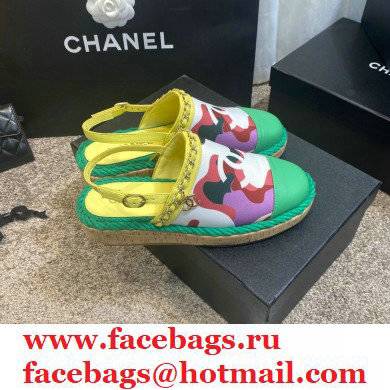 Chanel Sheepskin/Canvas Fisherman Sandals Cs001 2021 - Click Image to Close