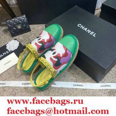 Chanel Sheepskin/Canvas Fisherman Sandals Cs001 2021 - Click Image to Close