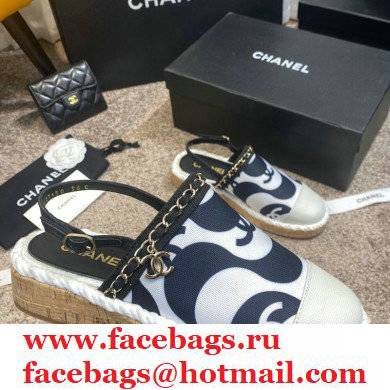 Chanel Sheepskin/Canvas Fisherman Sandals Cs002 2021 - Click Image to Close