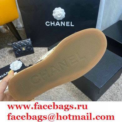 Chanel sheepskin/canvas Fisherman Sandals in White Cs004 2021 - Click Image to Close