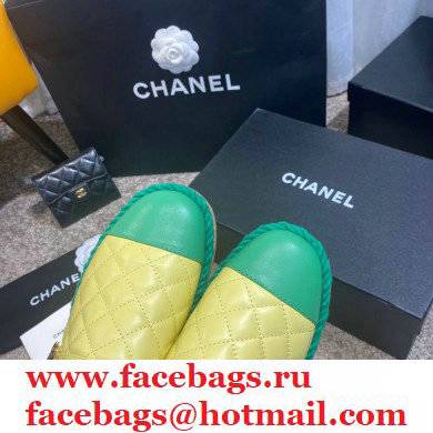 Chanel sheepskin/canvas Fisherman Sandals in Yellow Cs007 2021