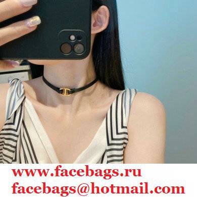Dior Leather Necklace/Bracelet Black 2021