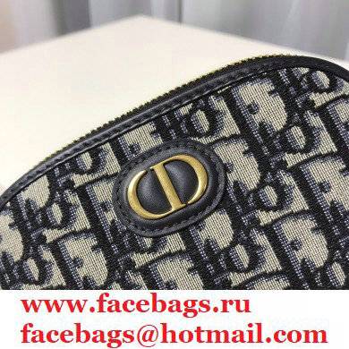 Dior Medium 30 Montaigne Beauty Pouch Bag in Oblique Jacquard Blue 2021 - Click Image to Close
