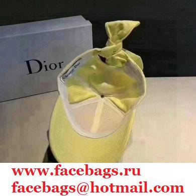 Dior bow-knot Bandage Baseball cap in Yellow/White/Black Dh008