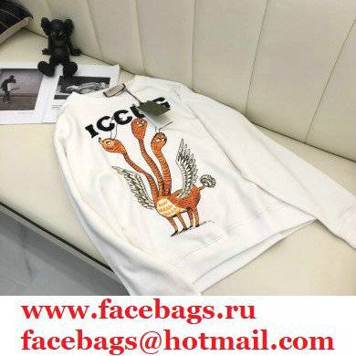 GUCCI Online Exclusive Freya Hartas ICCUG print sweatshirt WHITE 2021