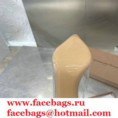 Gianvito Rossi Heel 7cm Plexi Pumps Glitter Light Gold - Click Image to Close