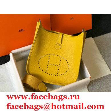 Hermes Togo Leather Evelyne III PM Bag yellow