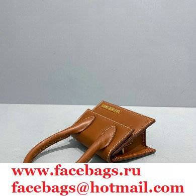Jacquemus Leather Mini Handbag in Brown Ja003 2021