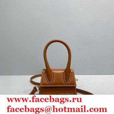 Jacquemus Leather Mini Handbag in Brown Ja003 2021