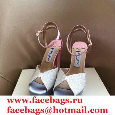 Jimmy Choo Heel 11.5cm Platform 3cm SACARIA/PF Sandals Satin with Crystal Hotfix Embellishment 2021