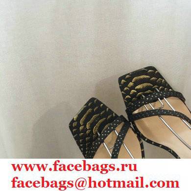 Jimmy Choo Plexi Heel 8.5cm ART Sandals Black 2021 - Click Image to Close