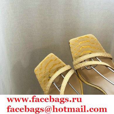 Jimmy Choo Plexi Heel 8.5cm ART Sandals Yellow 2021 - Click Image to Close