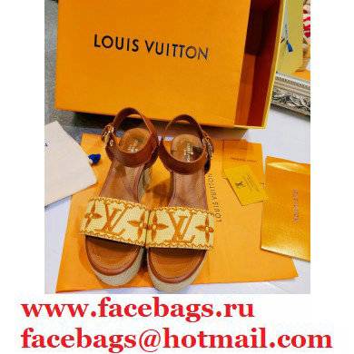 Louis Vuitton Monogram StarboardWedge Sandals Ls007 2021 - Click Image to Close