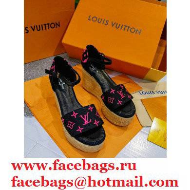 Louis Vuitton Monogram canvas StarboardWedge Sandals Ls002 2021 - Click Image to Close