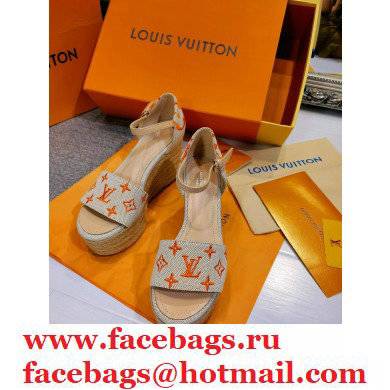 Louis Vuitton Monogram canvas StarboardWedge Sandals Ls003 2021