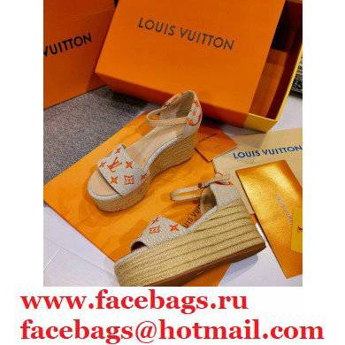 Louis Vuitton Monogram canvas StarboardWedge Sandals Ls003 2021