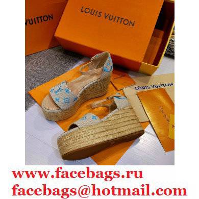 Louis Vuitton Monogram canvas StarboardWedge Sandals Ls006 2021 - Click Image to Close