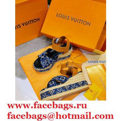 Louis Vuitton Monogram canvas StarboardWedge Sandals Ls010 2021