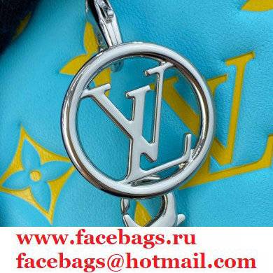 Louis Vuitton Monogram-embossed Lambskin Pochette Coussin Bag M80744 mint/yellow 2021