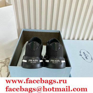 Prada Sheepskin Lining Platform Sneakers in Black P05 2021