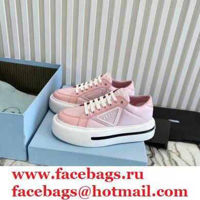 Prada Sheepskin Lining Platform Sneakers in Pink P02 2021