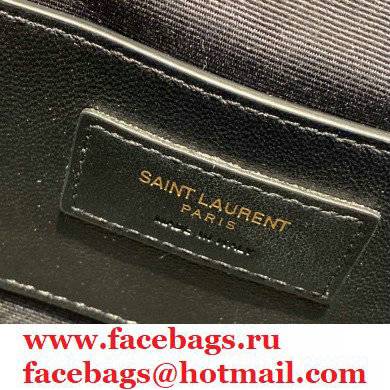 Saint Laurent 80's Vanity Bag in Grained Embossed Leather 649779 Black - Click Image to Close