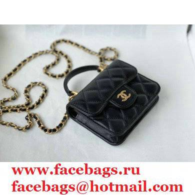 chanel lambskin black FLAP COIN PURSE WITH CHAIN ap2200 - Click Image to Close