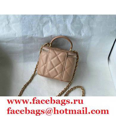 chanel lambskin nude SMALL VANITY WITH CHAIN ap2198