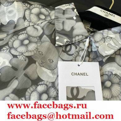 chanel white camellia short-sleeved shirt 2021 - Click Image to Close