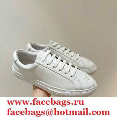 chanel white vintage sneakers with cc logo