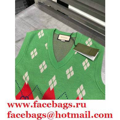 gucci green knitted vest 2021