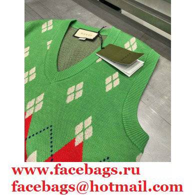 gucci green knitted vest 2021