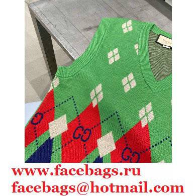 gucci green knitted vest 2021 - Click Image to Close