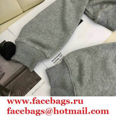 louis vuitton logo print hooded sweatshirt gray 2021